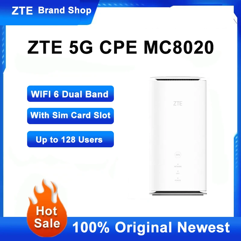 

ZTE 5G CPE 3 Pro MC8020 AX5400 WiFi 6 Dual-band Wireless Mobile Gigabit Router Mesh Networking 5G Full Netcom Wired Wireless
