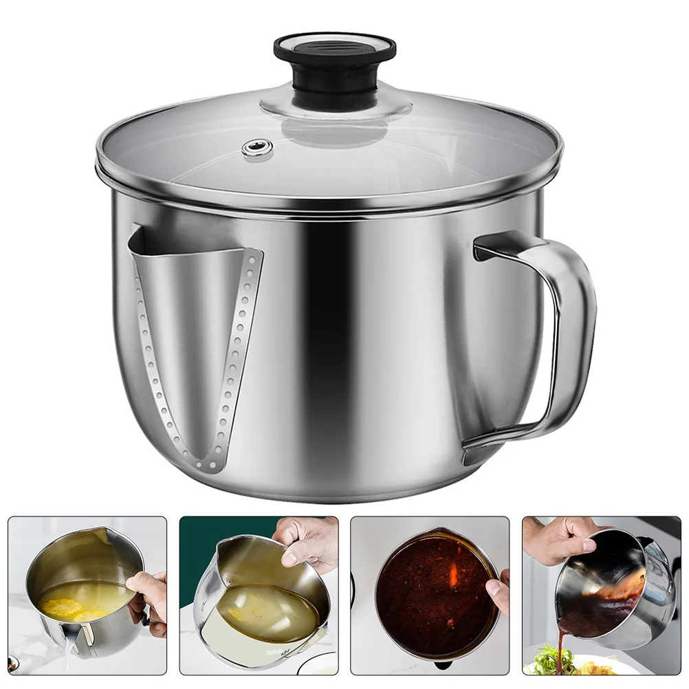 

Фильтр из нержавеющей стали, контейнер для масла, смазка, сепаратор, металлический масляный фильтр, горшок для домашнего хранения, для кухни...