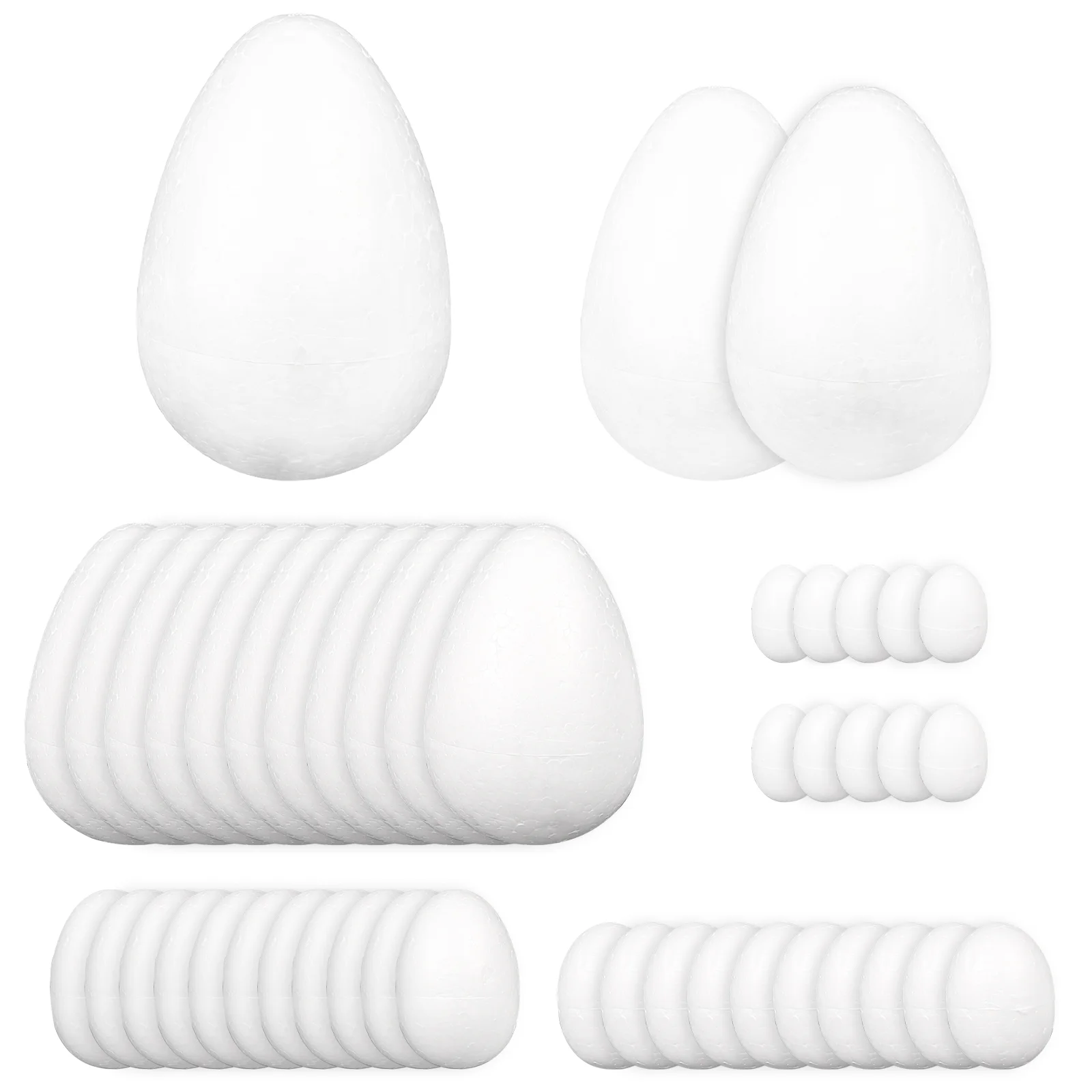 

43 Pcs White Ornament DIY Painting Eggs White Decor White Chicken Eggs Ornament Kids Easter Party Favor Painted Easter Foam Eggs