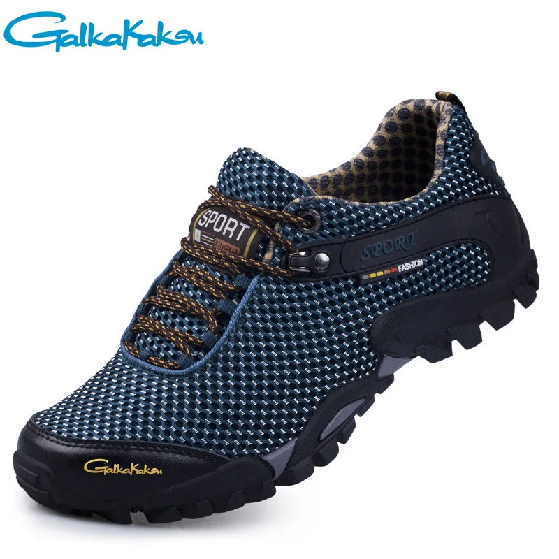 New Outdoor Sports Fishing Leisure Hiking Men's Shoes Non-slip Wear-resistant Mesh Breathable Travel Shoes Large Size 38-46