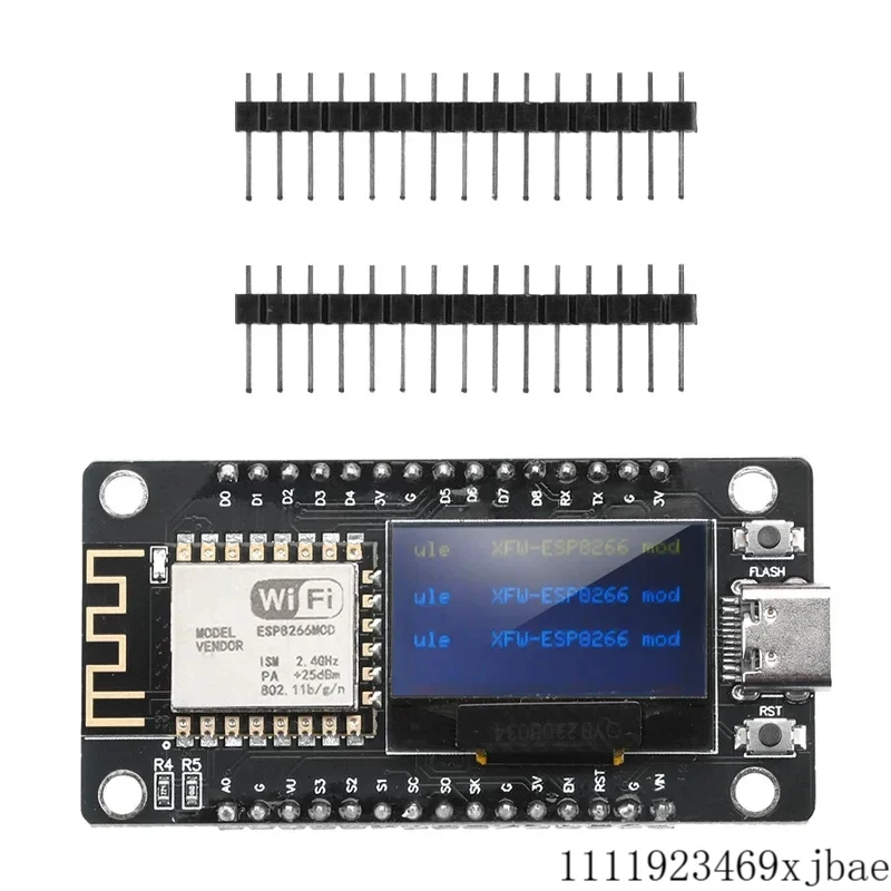 Плата разработки ESP8266 NodeMCU с OLED-дисплеем 0,96 дюйма, модулем Wi-Fi CH-340C, ESP-12F, Micro USB для ArduinoMicropython ESP8266 (art.: 3920da19a40bc) - 3920da19a40bc