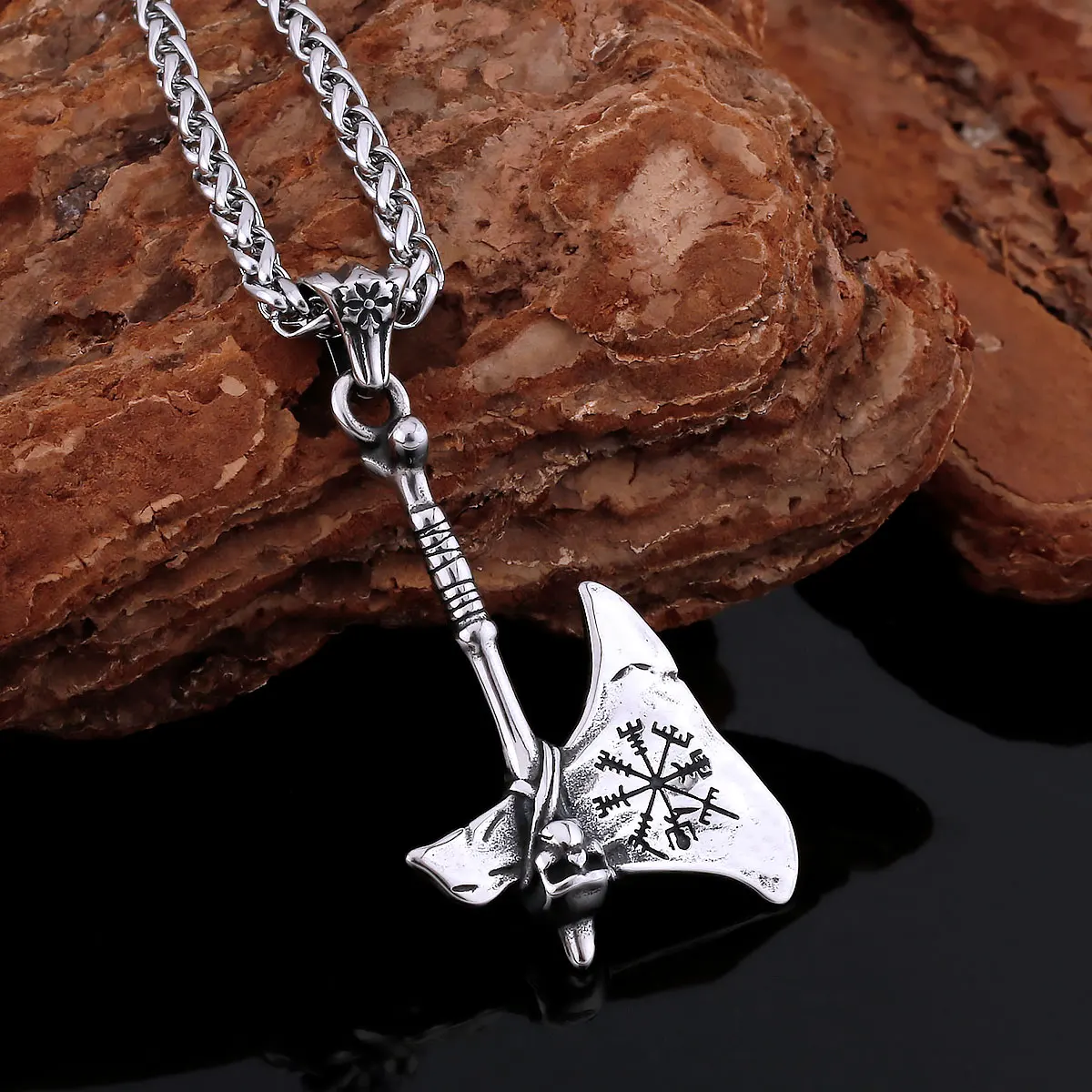 

Original Design Odin Axe Viking Necklace Nordic Vintage Men's Stainless Steel Amulet Pendant Scandinavian Jewelry Christmas Gift
