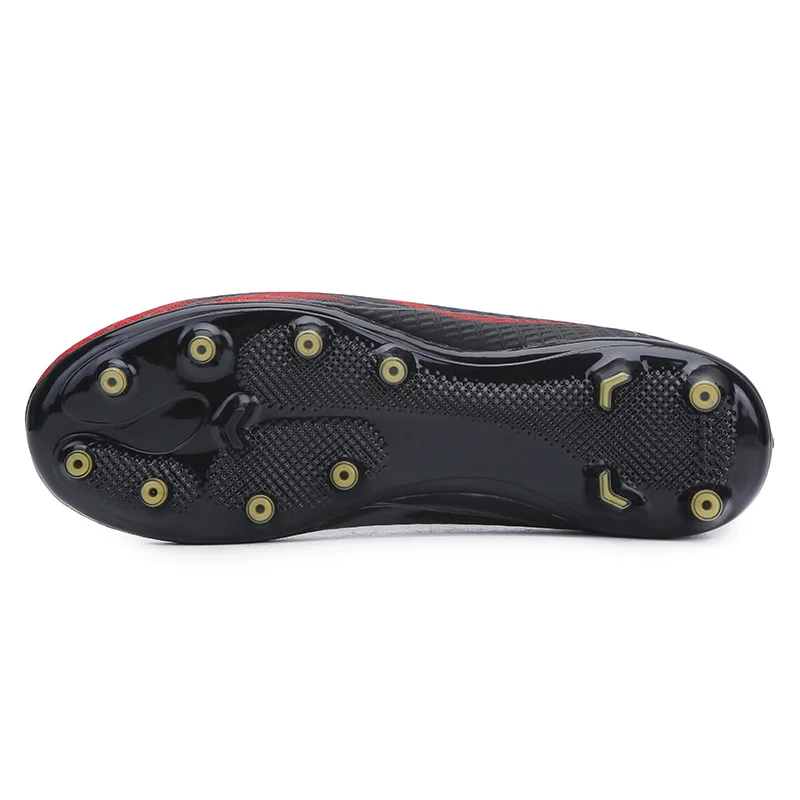 2022 New Black Red Professional Men's Football Boots Outdoor Futsal Trainers High Soccer Shoes Sneakers Male chaussures de foot