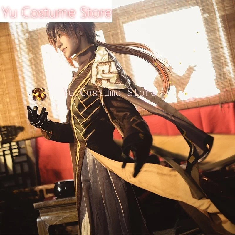 Ю костюм аниме! Genshin Impact Zhongli древний игровой красивая униформа косплей Хэллоуин