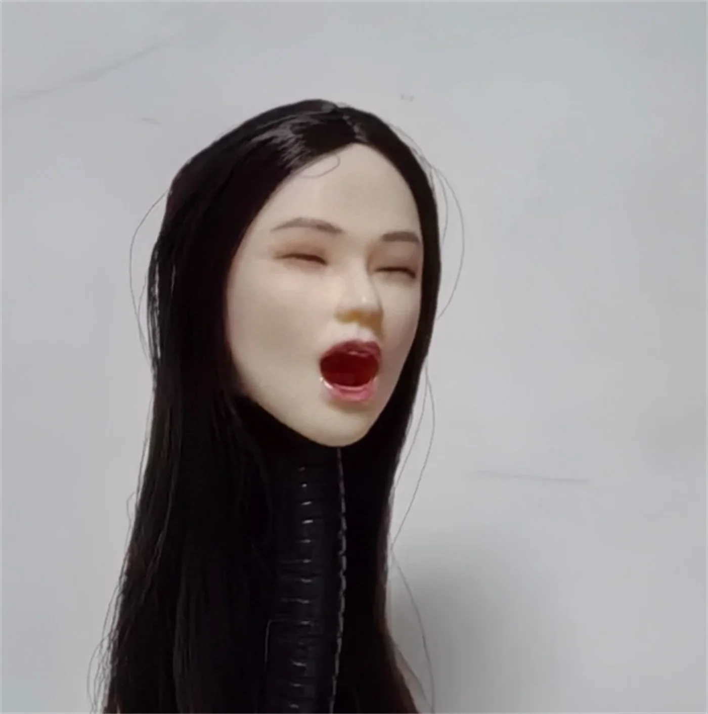 1/6 масштаб выражения Милая голова Лепка открытый рот петь вырезанные волосы