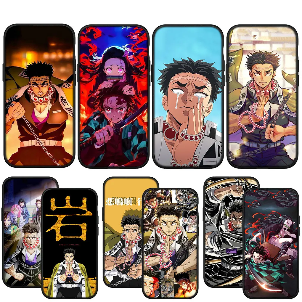 Himejima Gyomei Demon Slayer Soft Casing for Apple iPhone 16 15 14 13 12 11 Pro Max 6 6S Plus + SE 15+ 16+ Phone Cover Case