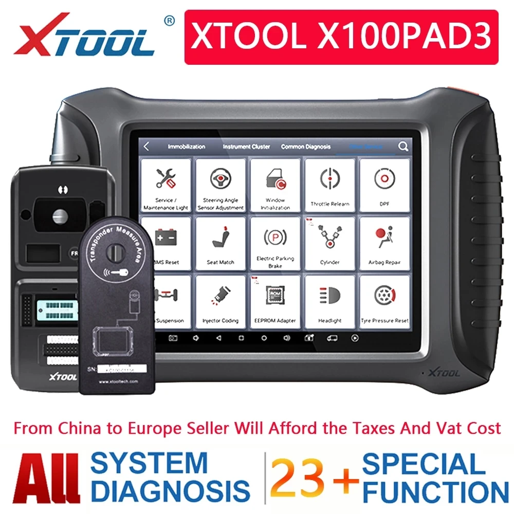 

XTOOL X100 PAD3 с kc501 ks01, профессиональные диагностические инструменты OBD2, Immo, автомобильный OBD2 Программатор ключей, быстрое обновление