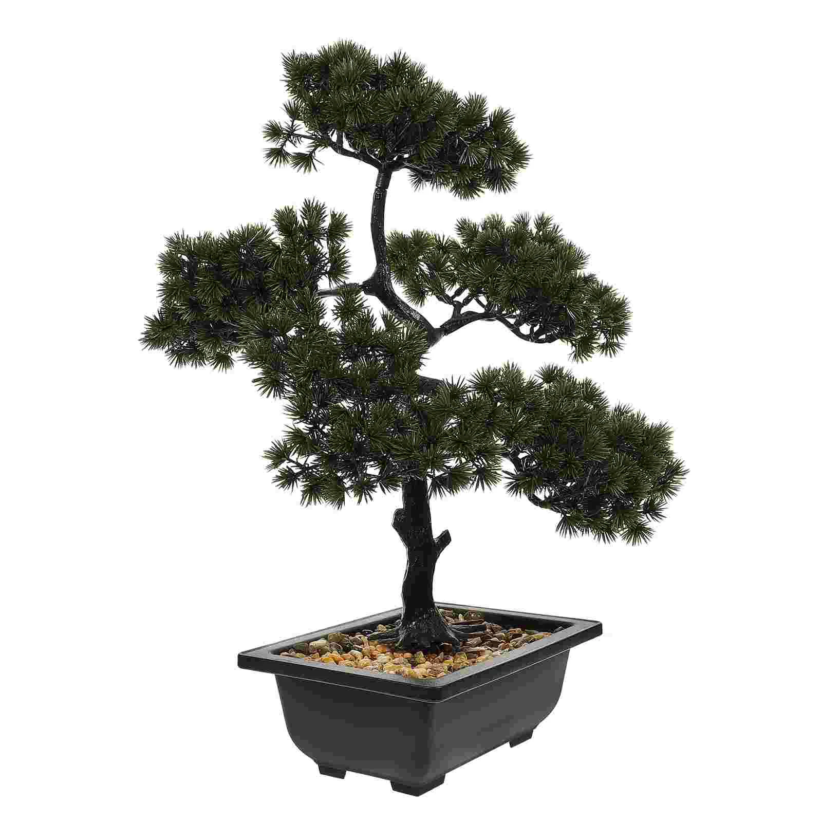 

Simulation Welcome Pine Mini Succulent Plants False Green Fake Bonsai Statue Potted Household Home Desk Plastic Figurine Office