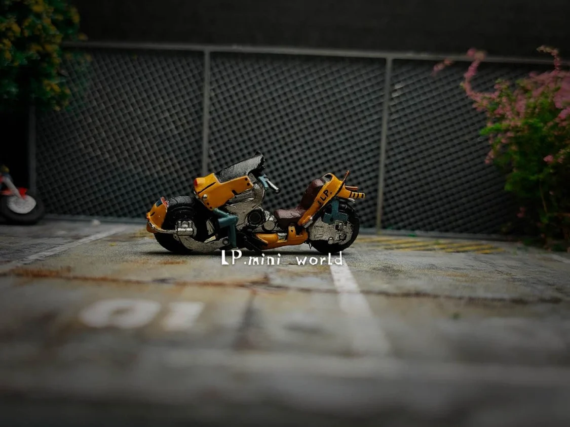 

1:64 motorcycle model car model scene decoration micro landscape props