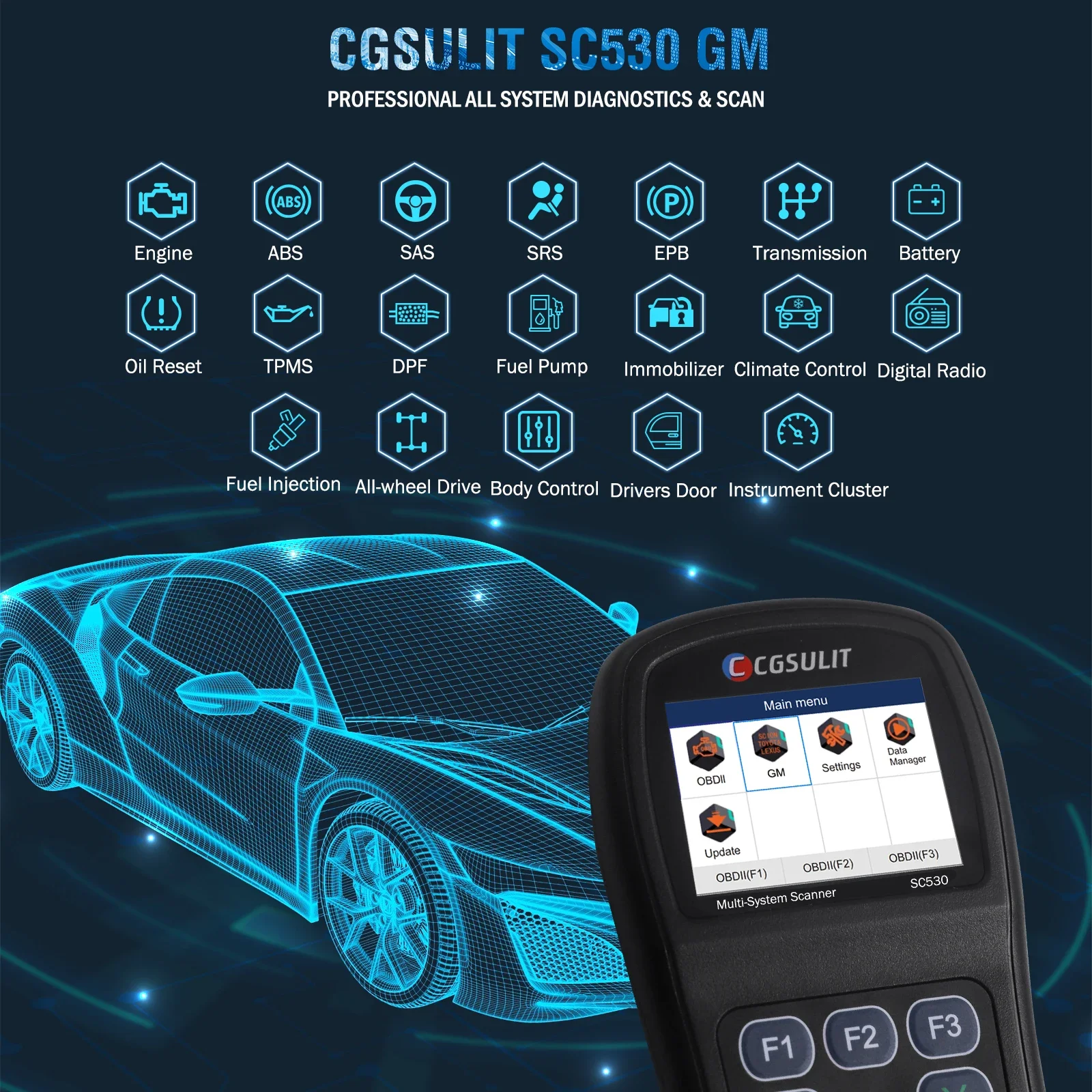 Полный системный автомобильный инструмент CGSULIT SC530 Диагностические инструменты