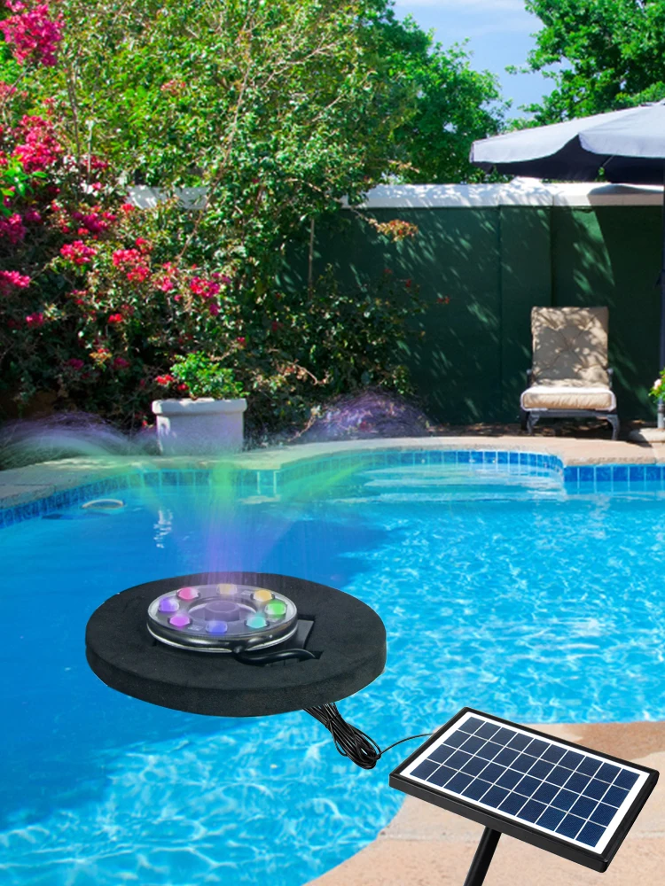 

Solar Powered Fountain Solar Pond Water Pump Garden Floating Pump With Nozzles For Garden Pool Pond Aquarium Fountain Supplies