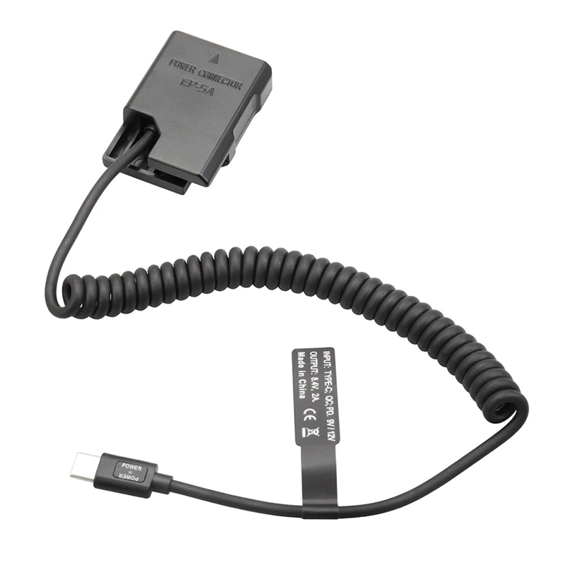 Соединитель аккумулятора EL14 с пружинным кабелем типа C для Nikon D3100 D3500 D5100 D5200 D5300 D5600