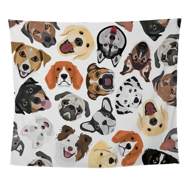 

Милый домашний настенный гобелен с рисунком иллюстрации, настенный художественный гобелен с принтом насекомых, украшение для комнаты, поло...