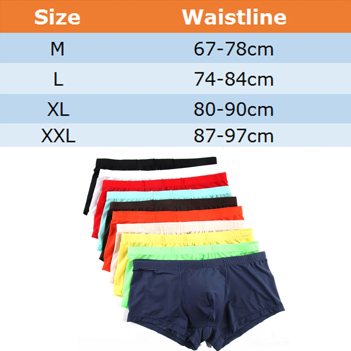 FYXLJJ 10pcs Mens Ice Silk Seamless Underwear Solid Color Ultra-thin Breathable Boxer Shorts Summer Male Underpants Boxershorts