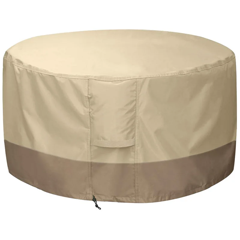 

Fire Pit Cover Round-210D Oxford Cloth Heavy Duty Patio Outdoor Fire Pit Table Cover Round Waterproof Fits For 34/35/36 Inch Fir