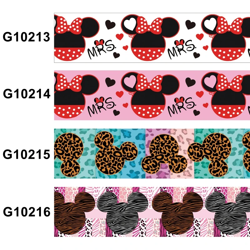 Корсажная лента с принтом Микки Мауса 38 мм 50 ярдов |