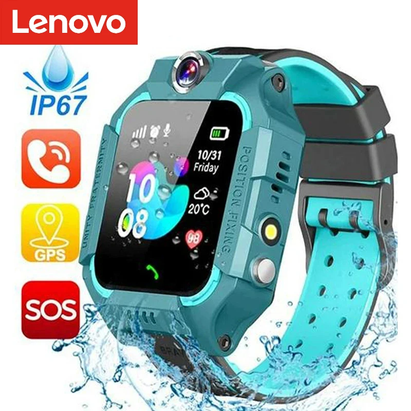 Фото Lenovo 2G SIM-карта детские умные часы многофункциональные LBS местоположение SOS водонепроницаемые умные часы с голосовой функцией детские часы для телефона подарок №3