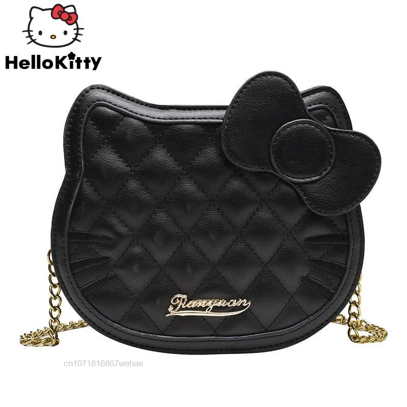 

Sanrio, модная трендовая женская сумка с цепочкой Hello Kitty на осень и зиму, Новые Чехлы через плечо с одной лямкой, милый кошелек, женские сумки