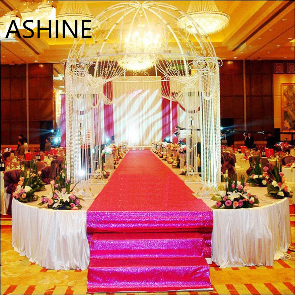 

10M150cm width Wedding Ceremony Glitter Sparkle Carpet T Stage Runner Events Party Marriage Rug Gold Purple Pink 1mm Thick