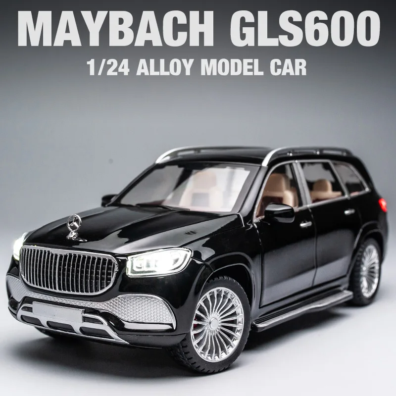 

1:24 Mercedes-Benz Maybach Gls 600 Миниатюрная модель автомобиля из сплава литье под давлением Роскошная Коллекционная модель автомобиля подарок для дете...