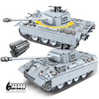 ww2 military world of tanks building blocks panther 121 heavy tank bricks set construction toys for children boys kids gifts
