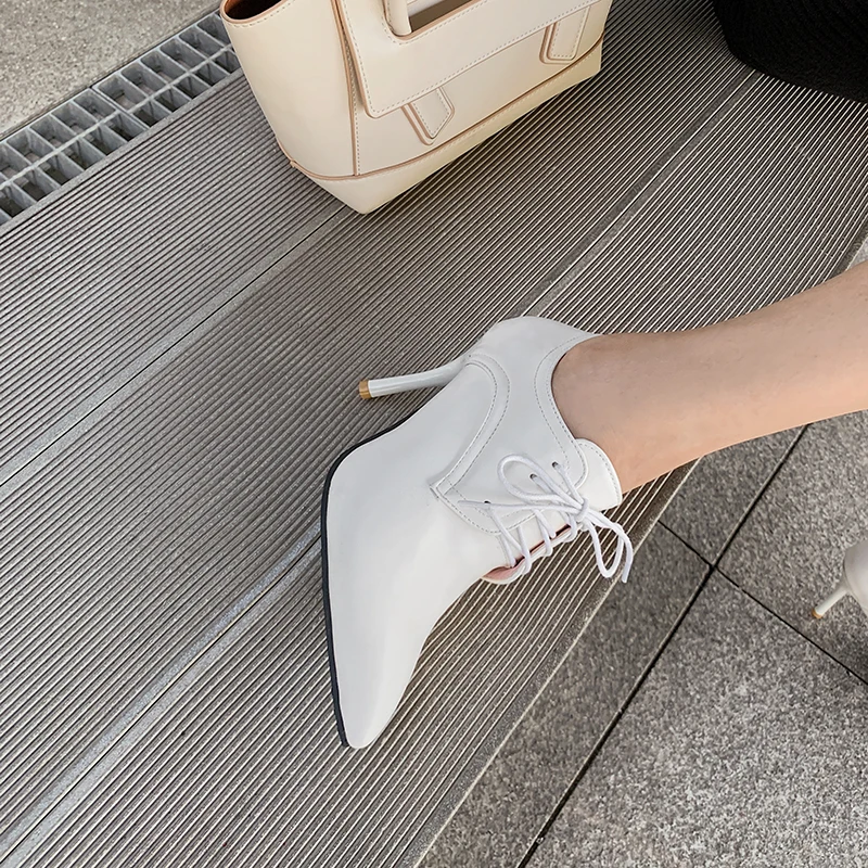 2024 дышащие летние пикантные женские ботильоны на очень шпильке с острым носком