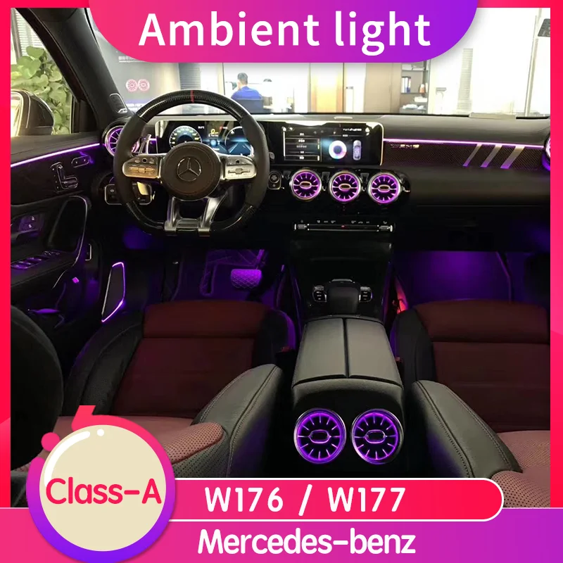 Для Mercedes-benz A-class W177/W176 A200L/A180L светодиодные турбинные поворотные твитеры вентиляционные отверстия декоративные аксессуары для автомобиля