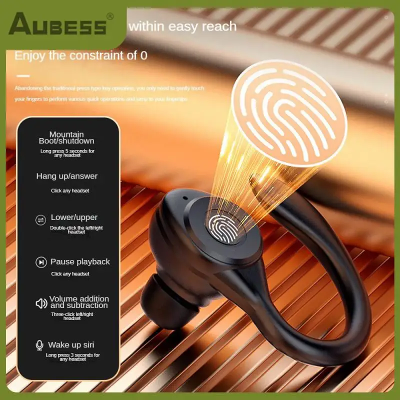 

Ear Hanging Type Earphone Ergonomic Design New Waterproof Earphone Intelligent Noise Reduction Binaural Communication Headset