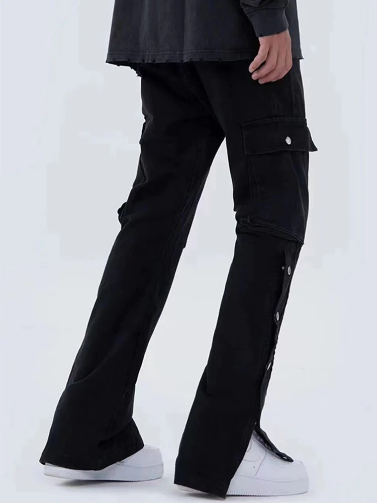 Brand Jeans Y2k Retro Trend Hip-hop Straight-leg Pants Loose Casual Tooling Wide-leg Pants Street Men's Wear Y2k Jeans Men Baggy