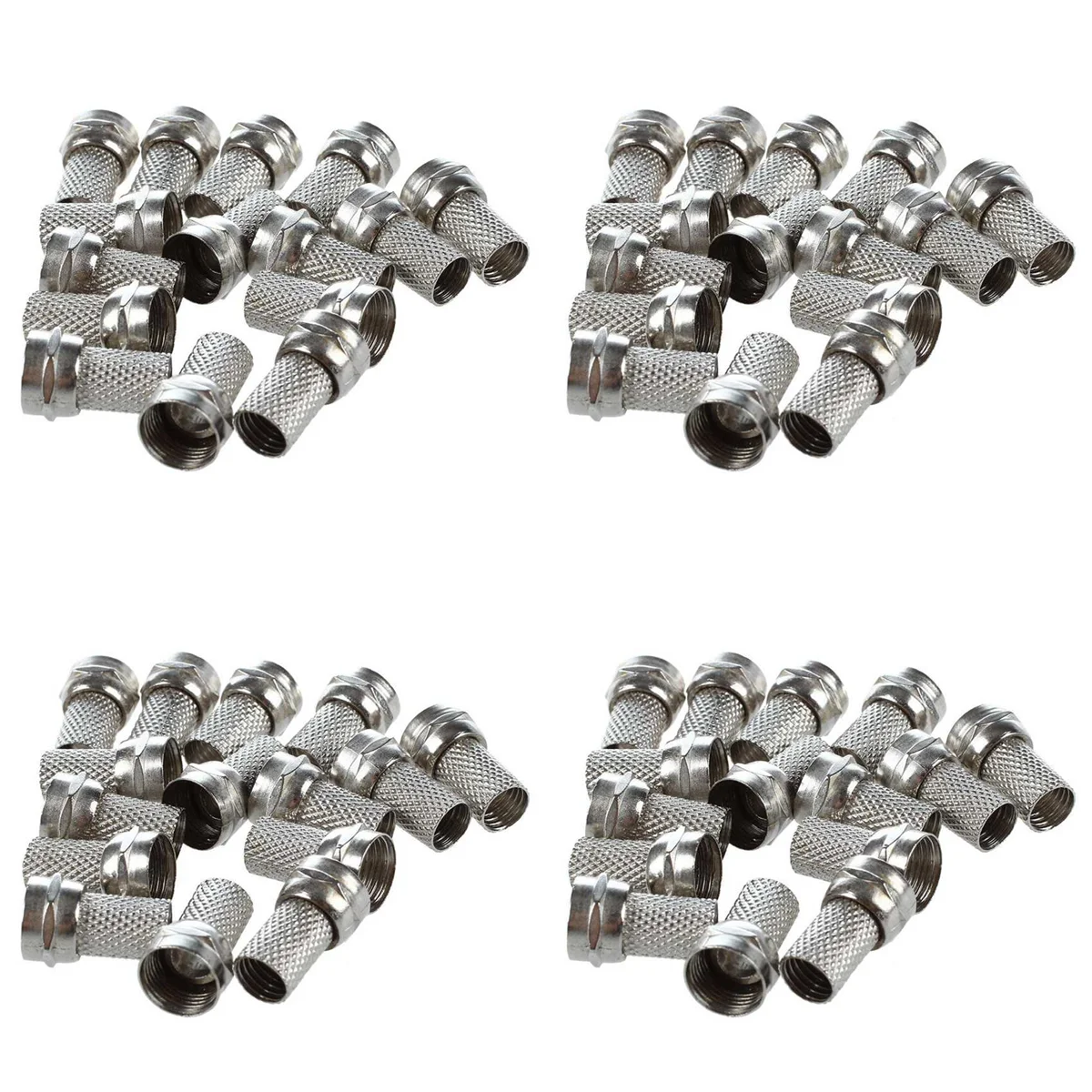 

60 Pcs RG6 F-Type Twist-on Coax Coaxial Cable RF Connector Male for CCTV Camera