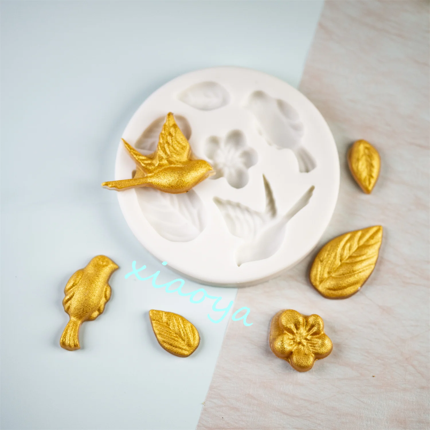 

Bird Silicone Molds Flower Tree Branches Cupcake Topper Fondant Mold Cake Decorating Tools Chocolate Gumpaste Candy Moulds