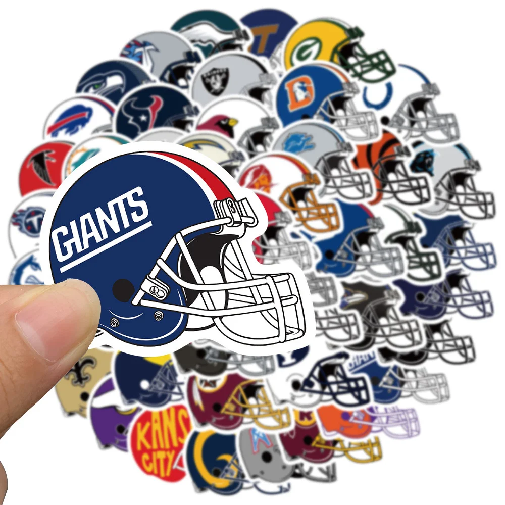 

10/30/50PCS New Football Cap Cartoon Graffiti Sticker for Toy Luggage Laptop IPad Gift Journal Cup Waterproof Sticker Wholesale