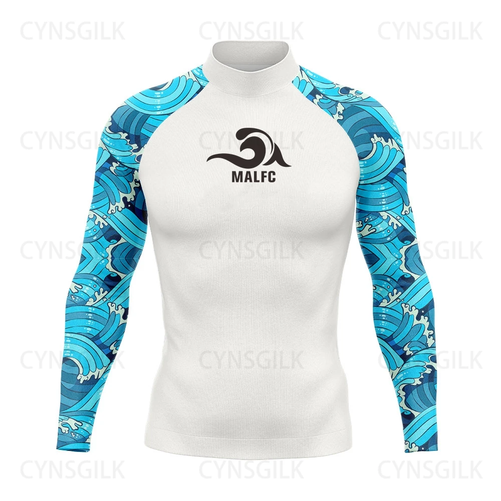 Мужская одежда для серфинга MALFC купальник Rashguard UPF 50 футболка с длинным рукавом