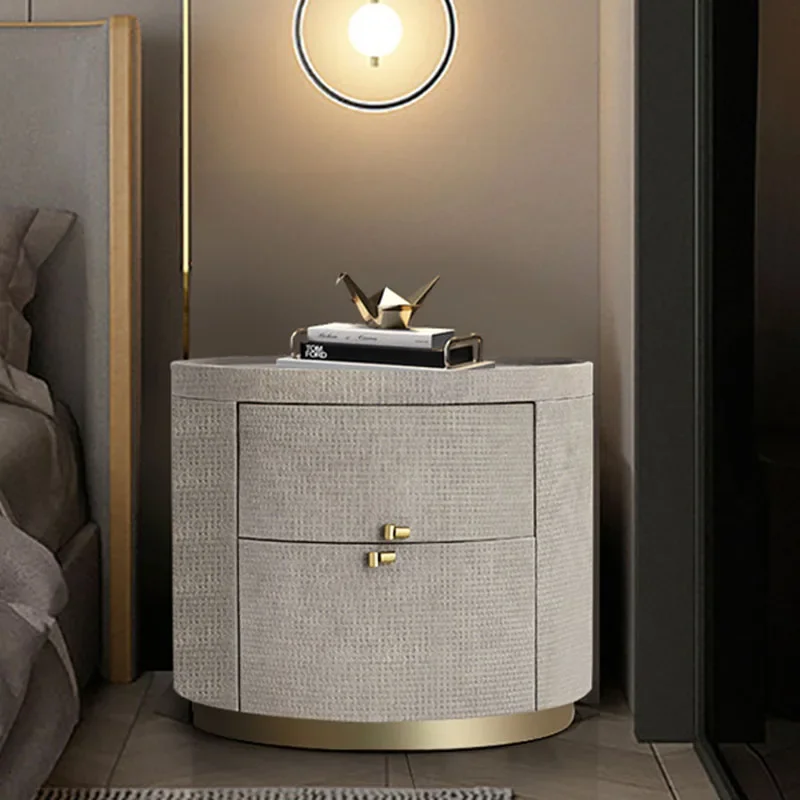 

Unique Luxury Storage Nightstands Gray Aesthetic Mobile Single Nightstands Korean Maximalist Mesitas De Noche Home Furniture