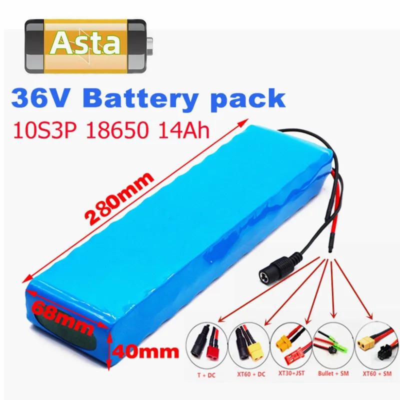 

Аккумулятор 36 В 10S3P 14 А · ч, фотоаккумулятор 18650 для скутера 150 Вт ~ 600 Вт M365, модифицированные велосипеды, скутер, электромобиль