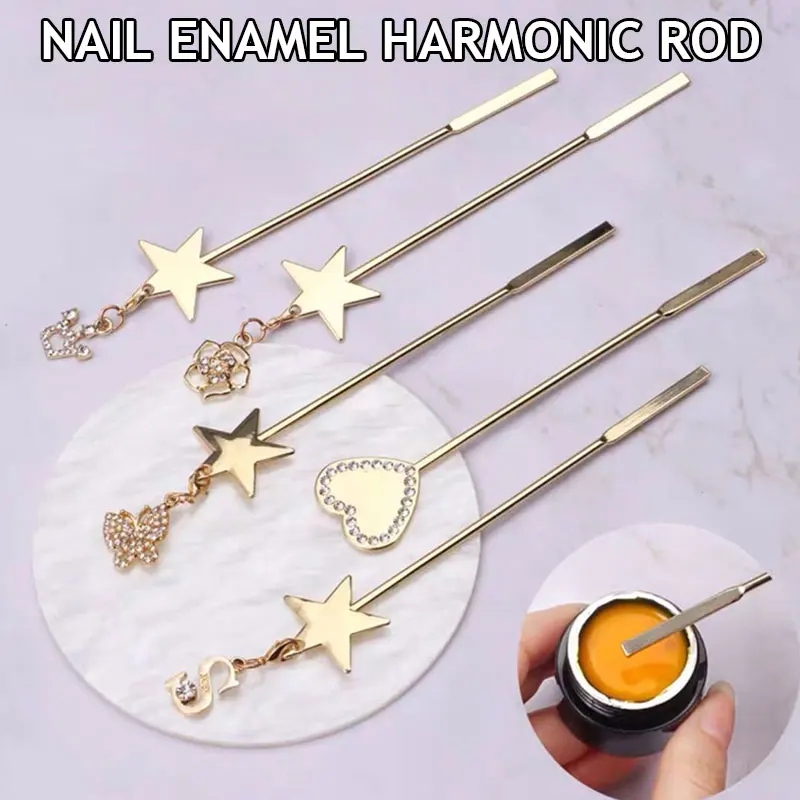 

Gel Stirring Rod Nail Polish Blender Stirring Stick Dotting Pen Manicure Embossed Spoon Star Pendant Nails Accesorios