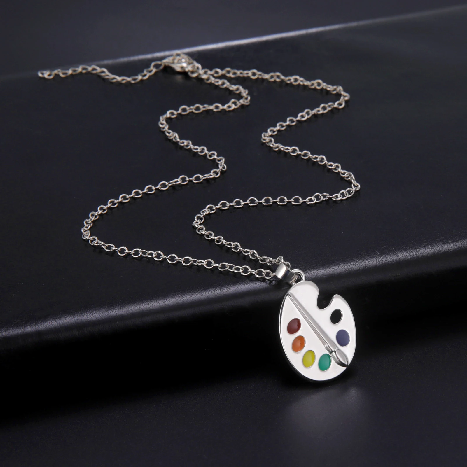 Skyrim Палитра с эмалью для художников подвеска ожерелья тарелка пигментами кисть