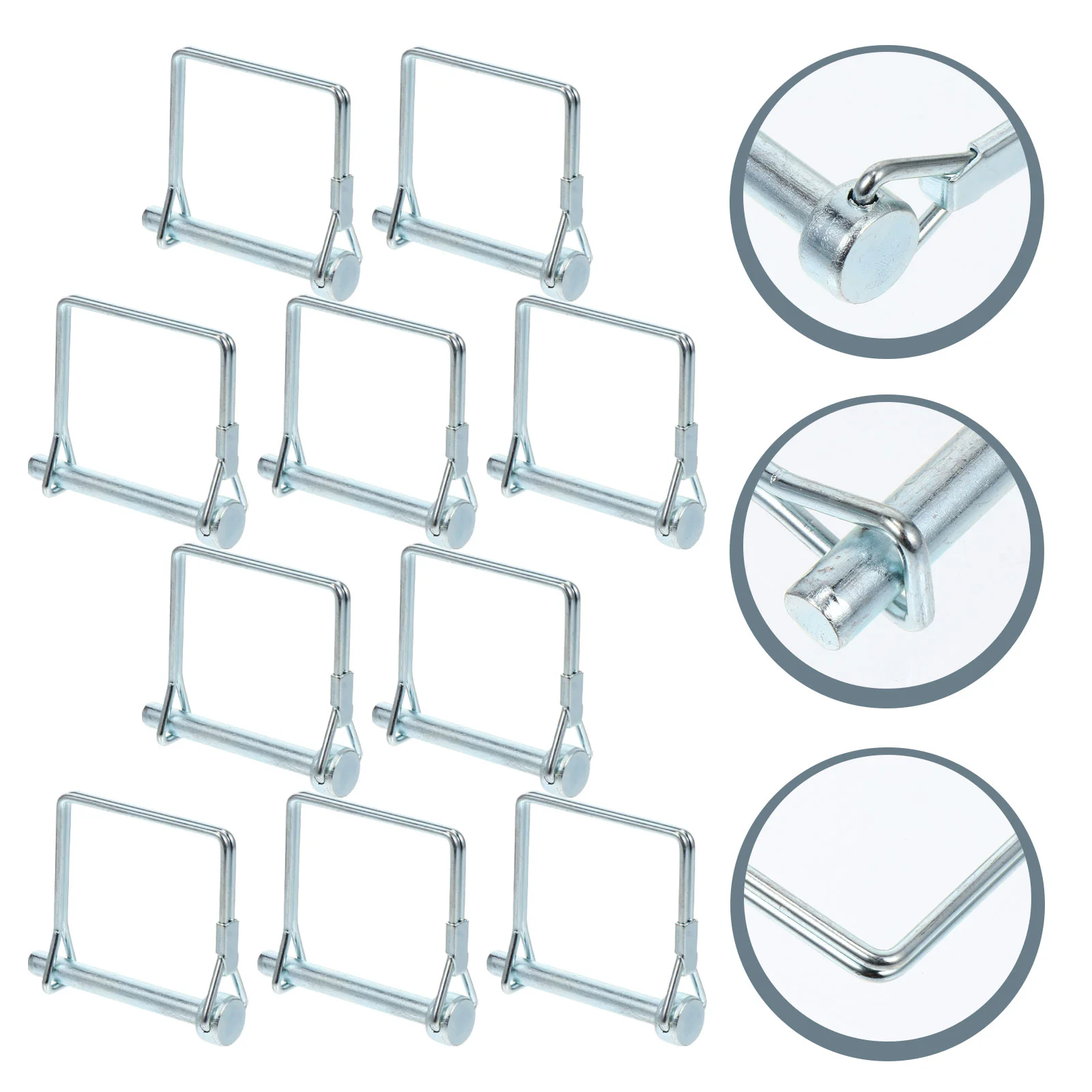 

10pcs Wire Retainer D-shaped Pin Arch Pin Spring Steel Heavy Duty Coupler Pin