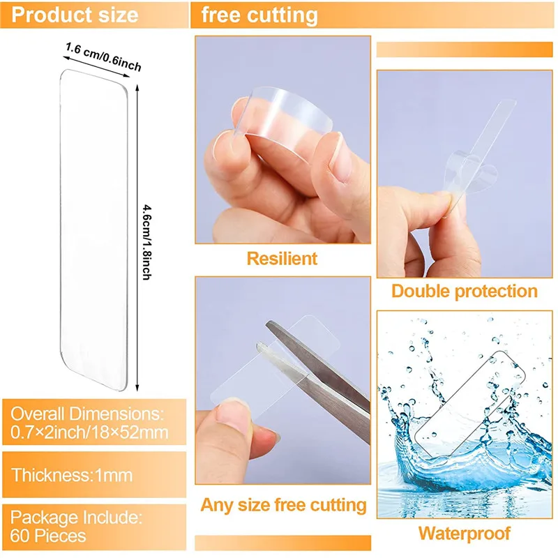 Двусторонняя клейкая лента двусторонняя прозрачный пластырь из ПВХ для