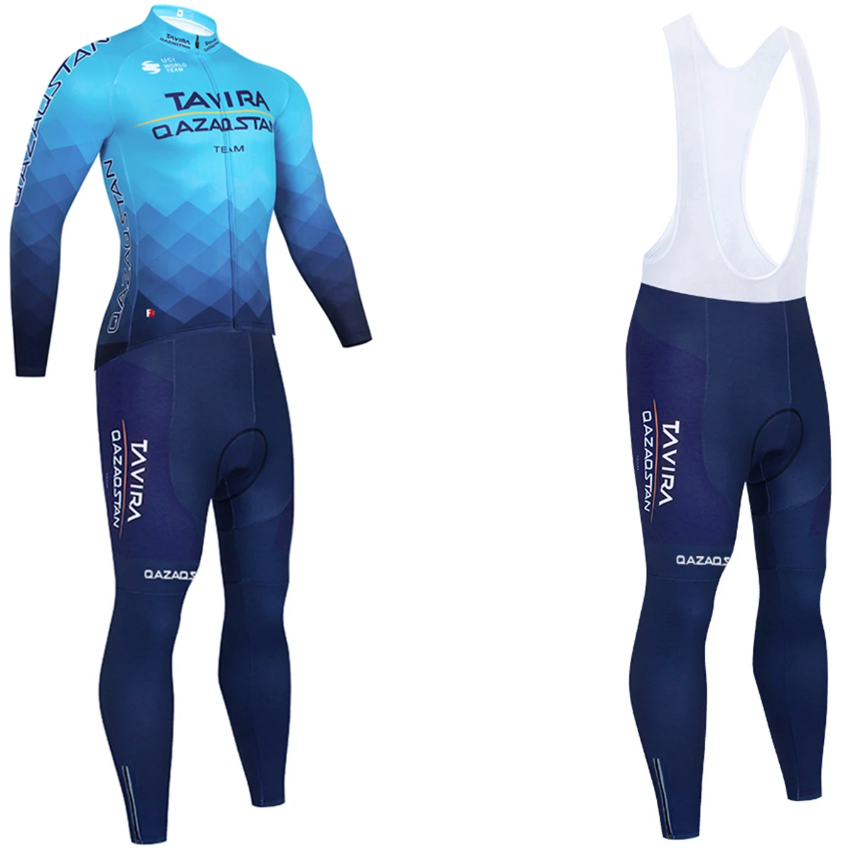 

Новинка 2024, велосипедная Джерси, профессиональная велосипедная куртка и брюки команды qazaqстан, мужская и женская одежда для велоспорта, термальная флисовая одежда для велоспорта