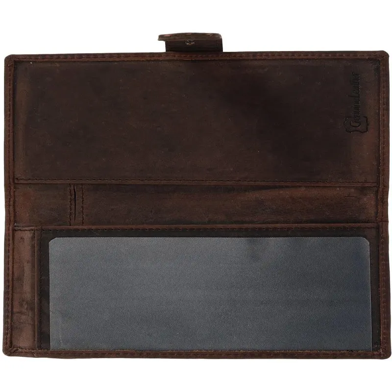 Vintage  RFID Checkbook Cover Wallet with Snap Closure
