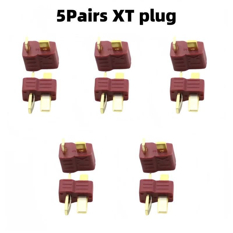 5 пар 10 шт. анти-скользящий разъем Deans T женский/Мужской Разъем для RC Lipo батарея ESC Rc