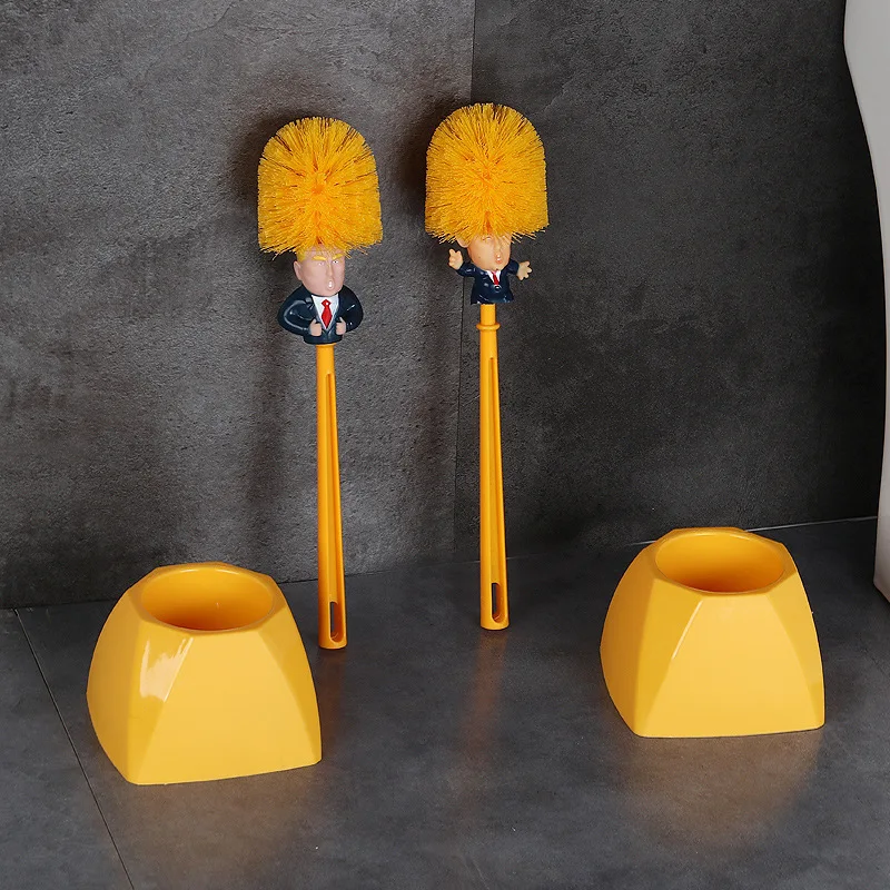 

Cleaner Donald Trump Brush Toilet Supplies Set Brush Holders Wc Borstel Bathroom Cleaning Brush Tools Creative Bathroom