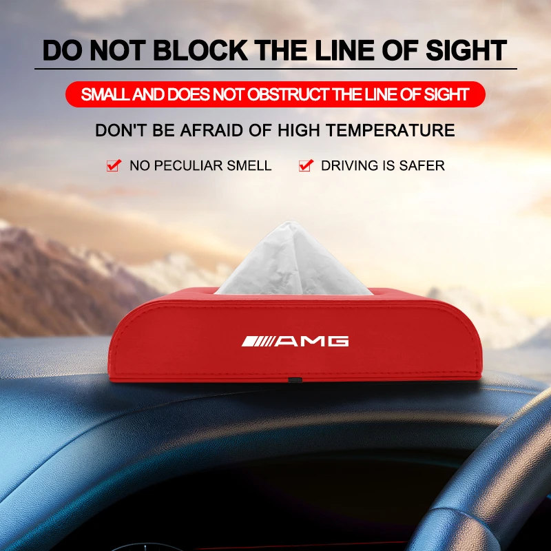 Коробка для салфеток с логотипом автомобиля автомобильные аксессуары Mercedes Benz AMG