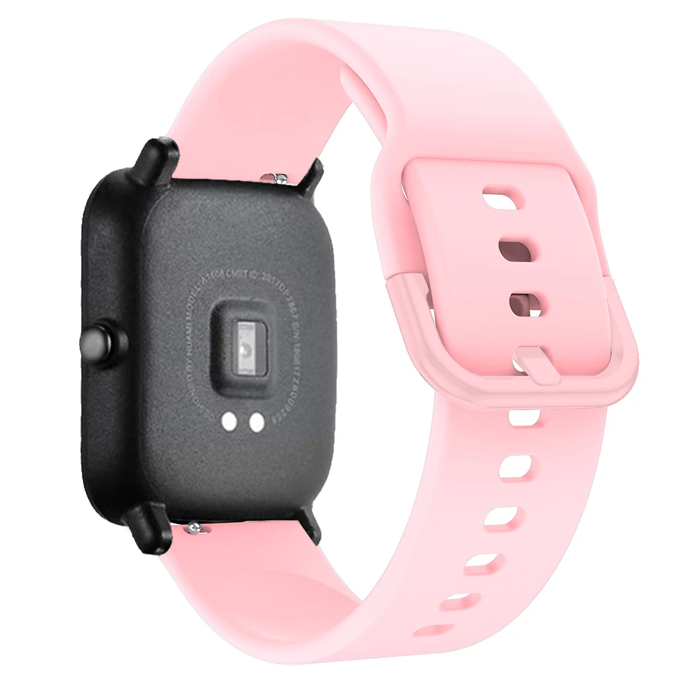 20mm 22mm watch Band for Amazfit bip GTS 2 3 GTS2mini Gtr 2 42mm Silicone Wrist Bracelet Samsung Galaxy watch 4 40mm 44mm Strap