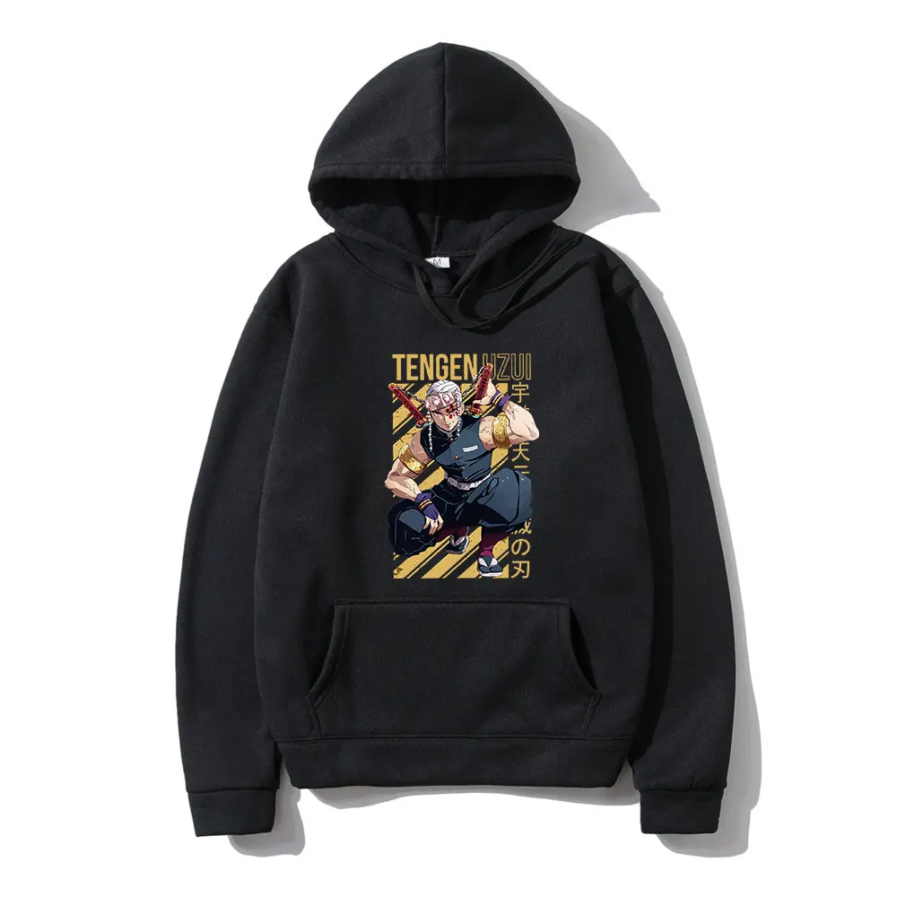 

Anime Demon Slayer Oversized Hoodies Tengen Uzui Manga Sweatshirt Japanese Style Streetwear Couples Hip Hop Pullovers