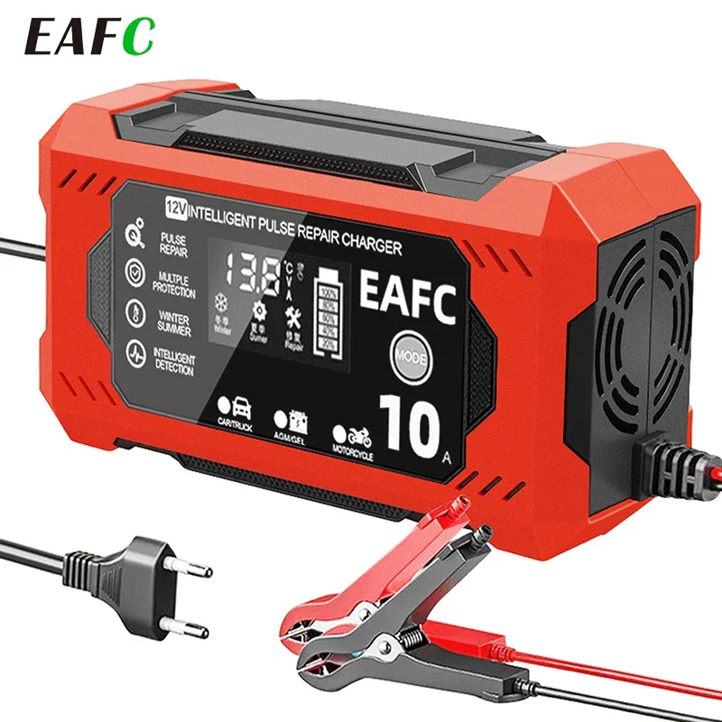 12 В автомобильное зарядное устройство 8A 10A для мотоциклетного аккумулятора