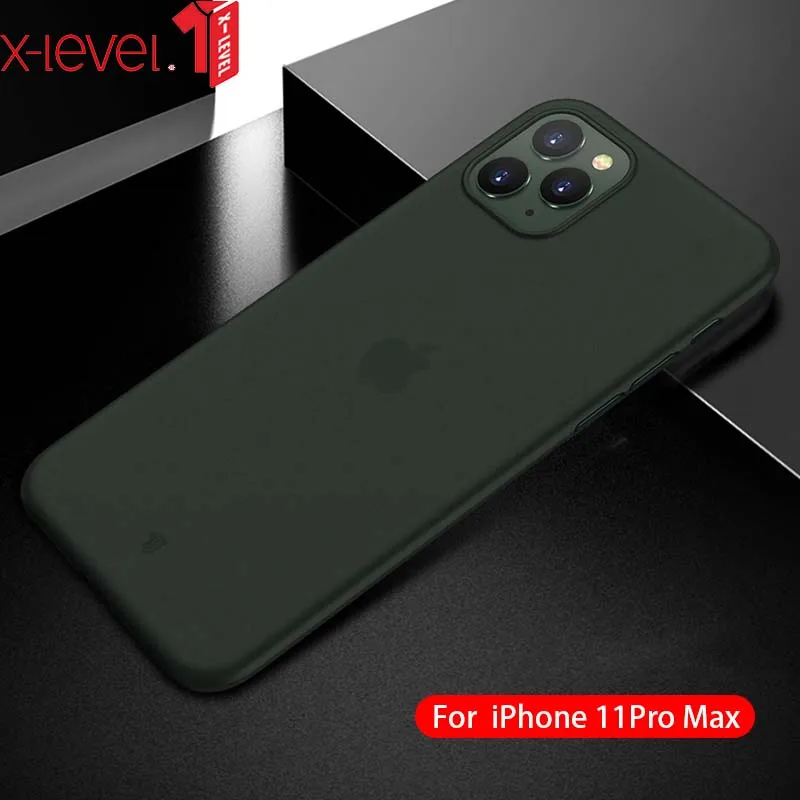 

For iPhone 11 Case Coque X-Level Ultra Thin Slim Matte Transparent PC Back Cover for iPhone 11 Pro Max Case for iP 11 Case