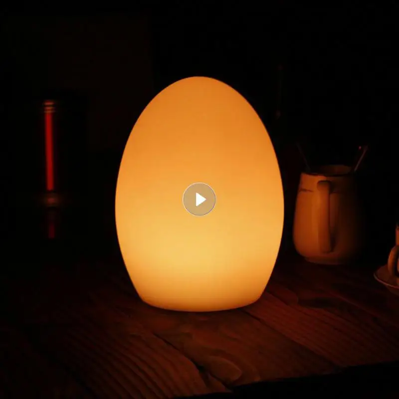 

Барная Настольная лампа с датчиком освещения детской еды, защита глаз для сна, украшение для дома, Rgb, светодиодная Ночная подсветка в форме яйца