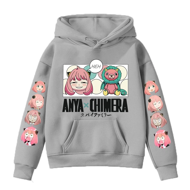 Anya Forger and Mr. Chimera Children's Anime SPY X FAMILY Hoodies Sweatshirts Cartoon Boys Girls Tops Casual Spring Fall Hoodies